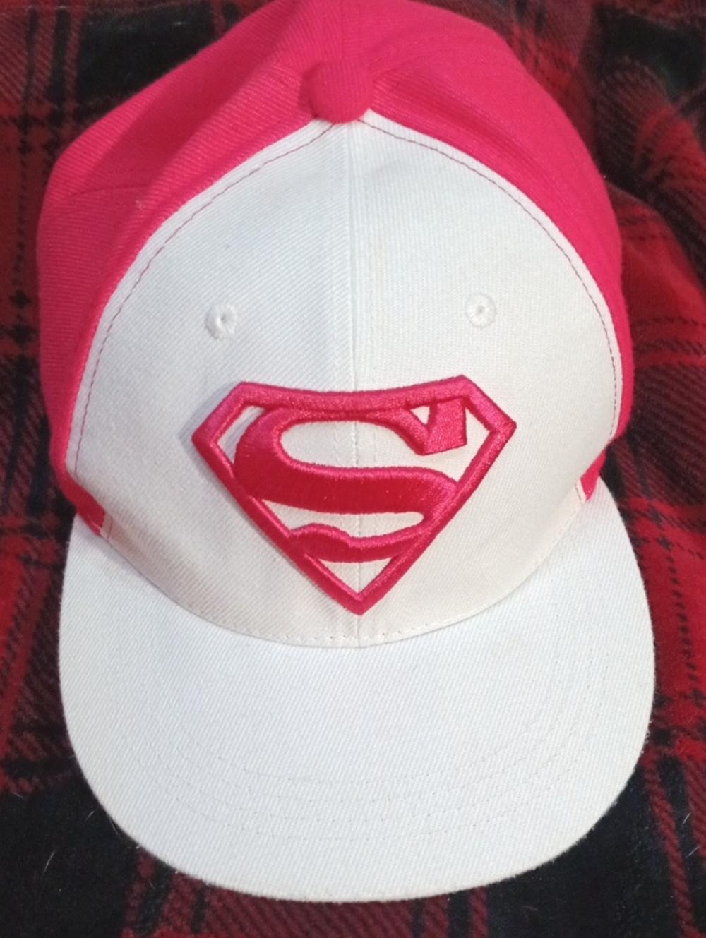 DC Comics Pink and White Supergirl Logo Snapback Hat
